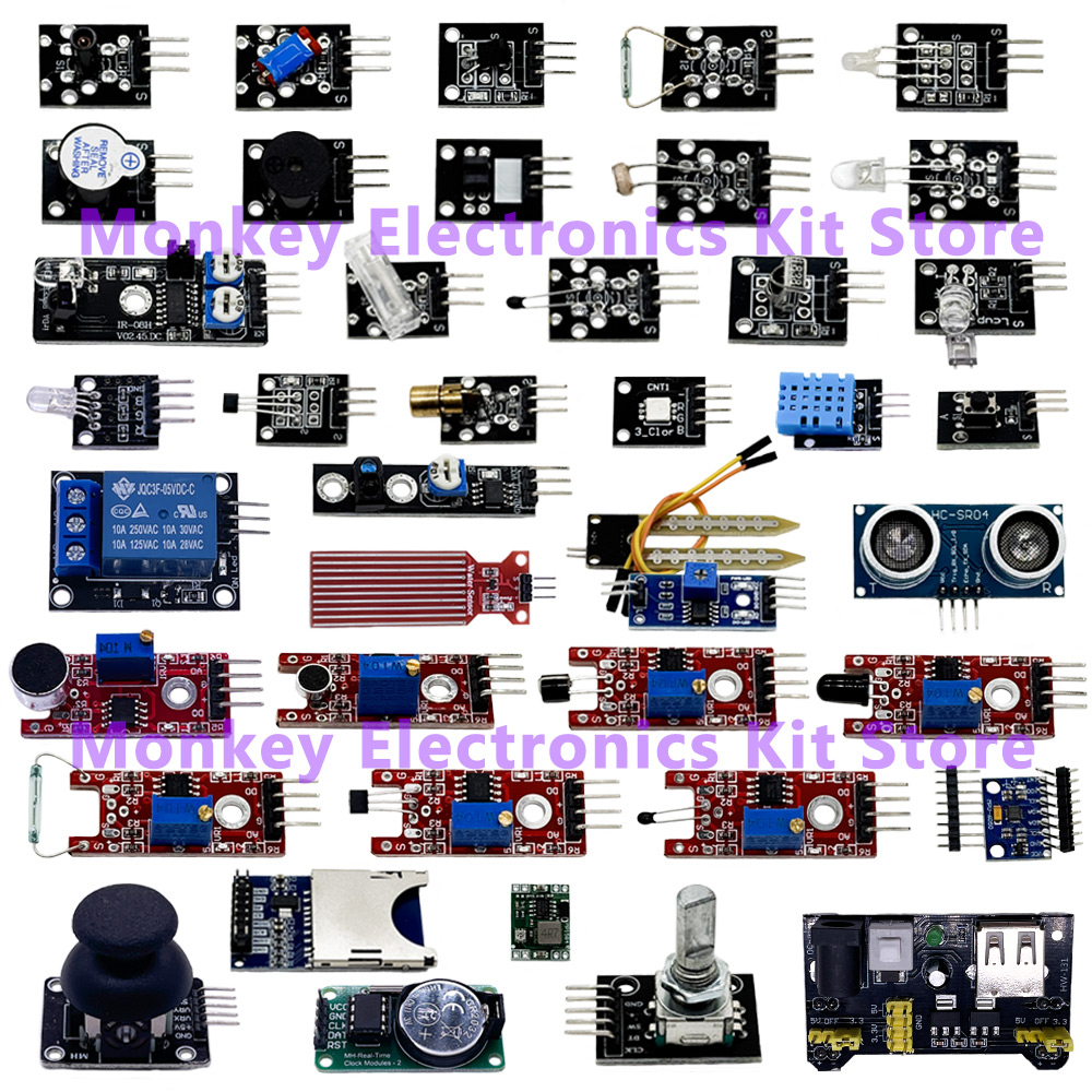 Arduino Sensor Kit 37 Modules Starter - 45 Kinds in 1 Sensors Modules