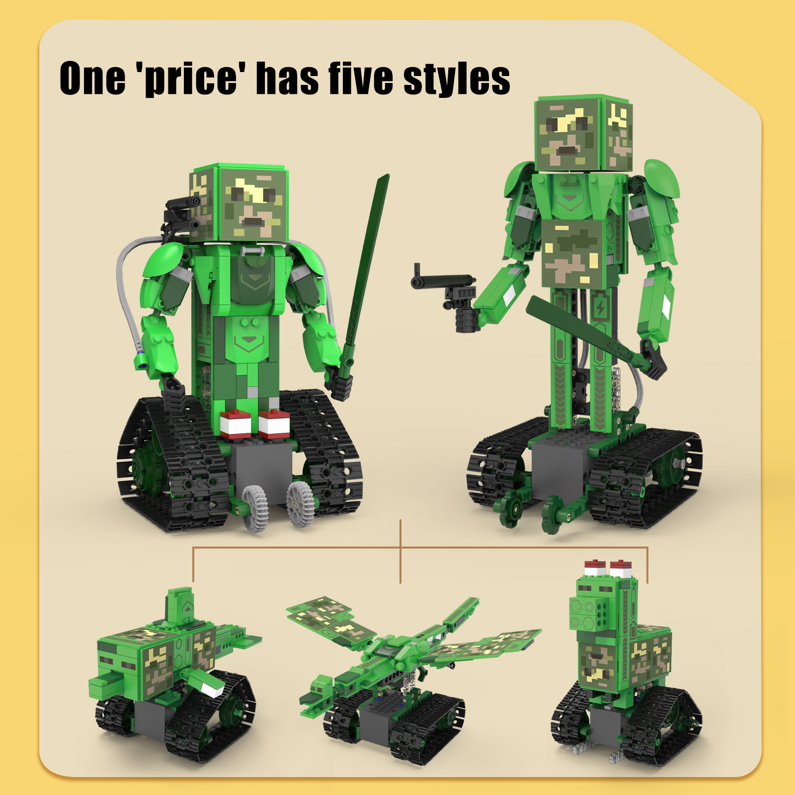 RC Robot Building Kit, 5in1 ST - огляд і ціна Stem Robot Building Kit Coding