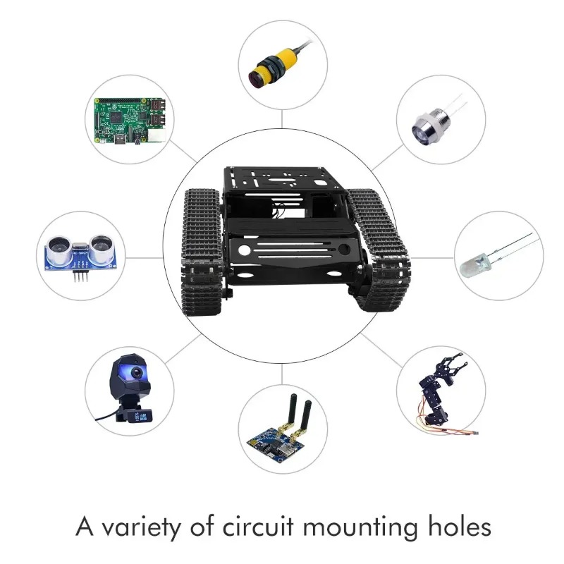 Smart Robot Car Tank Chassis K - огляд і ціна Raspberry Pi Robot Platform Tank Chassis