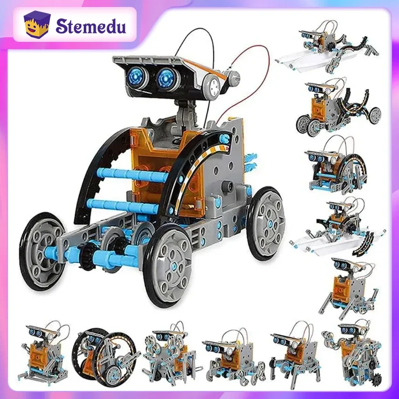 STEM 13 in 1 Solar Powered Rob - огляд і ціна Solar Powered Robot Kit 14 In 1