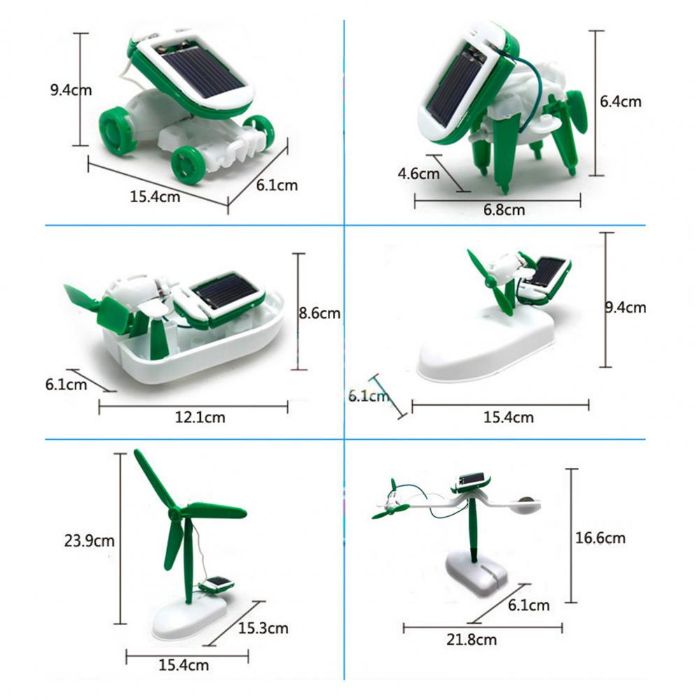 Kids Solar Robot Kit 6-in-1 So - огляд і ціна Solar Powered Robot Kit 14 In 1