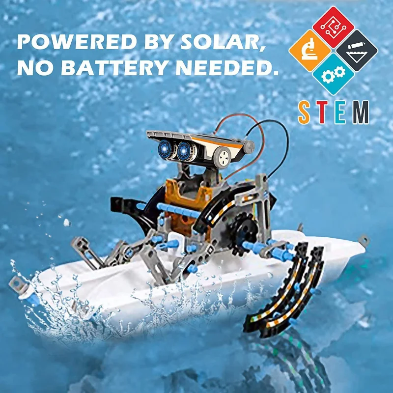 13-in-1 Solar Powered Robot Ki - огляд і ціна Solar Powered Robot Kit 14 In 1