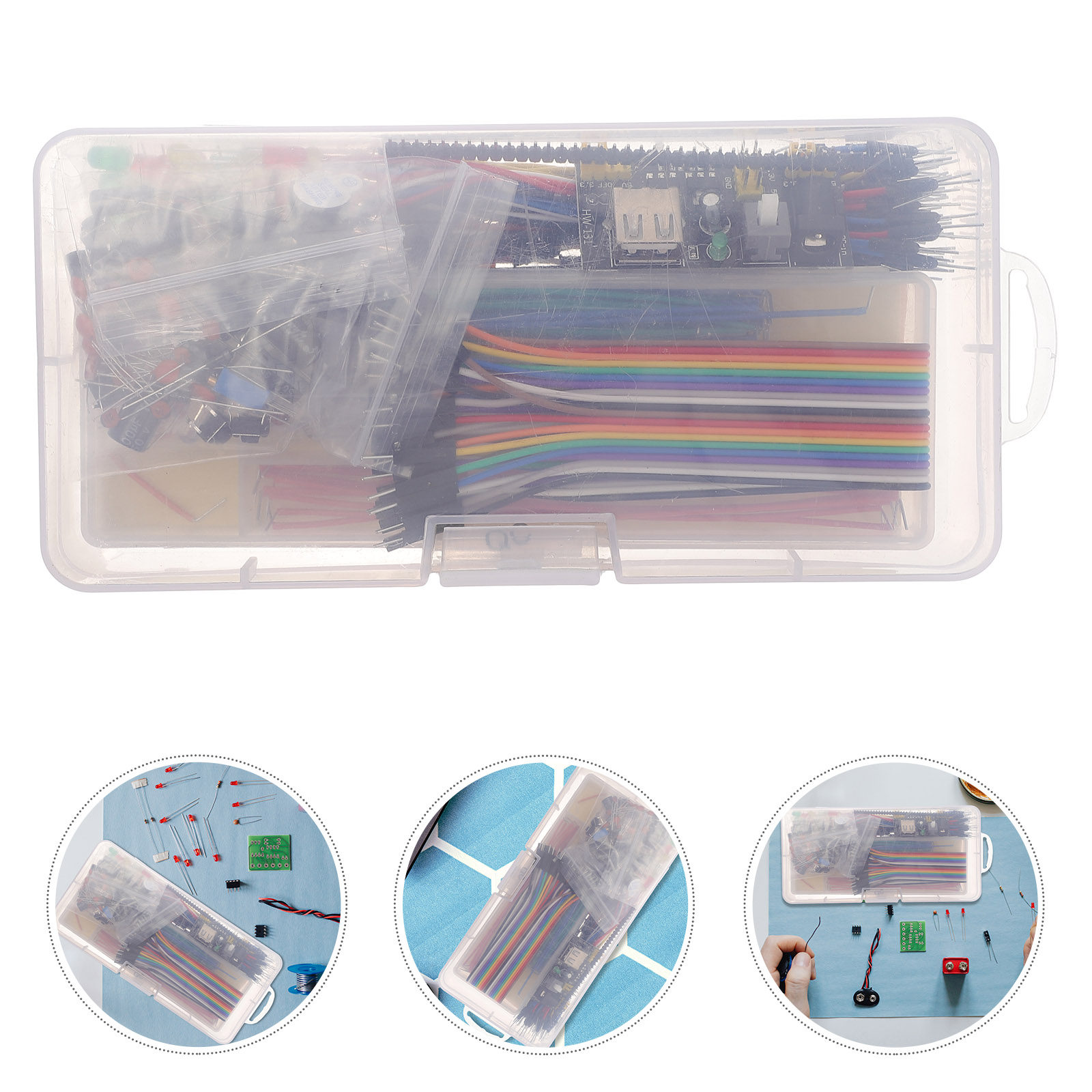 1Set Electronics Component Kit - огляд і ціна Breadboard Jumper Wires Power Supply Kit