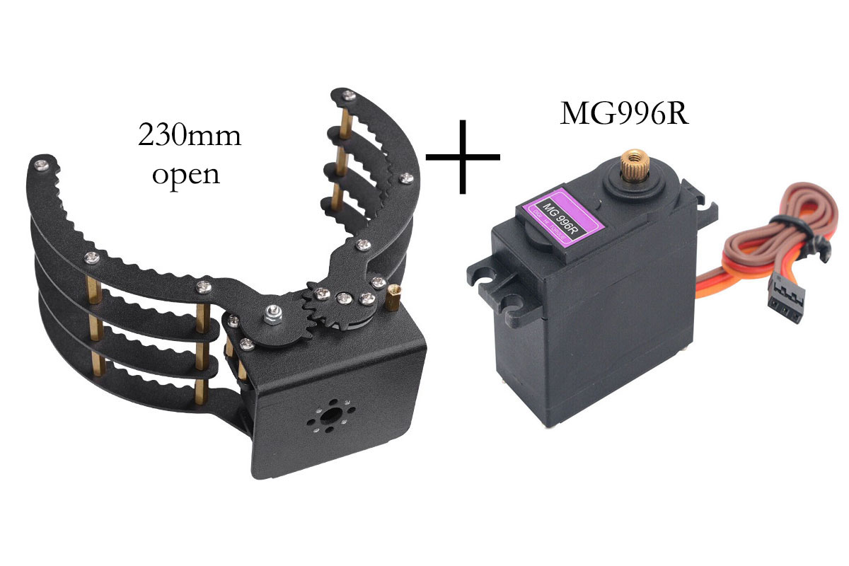 230mm Opening Mechanical Claw  - огляд і ціна Programmable Robotic Arm Kit Arduino