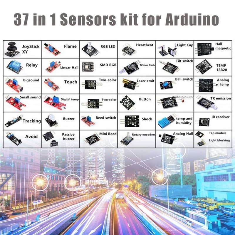 ABKN-For Arduino MCU Compatibl - огляд і ціна Arduino Sensor Kit 37 Modules Starter