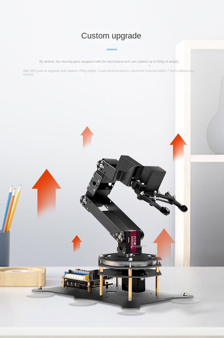 6 DOF Robotic Arm with Metal C - огляд і ціна Programmable Robotic Arm Kit Arduino