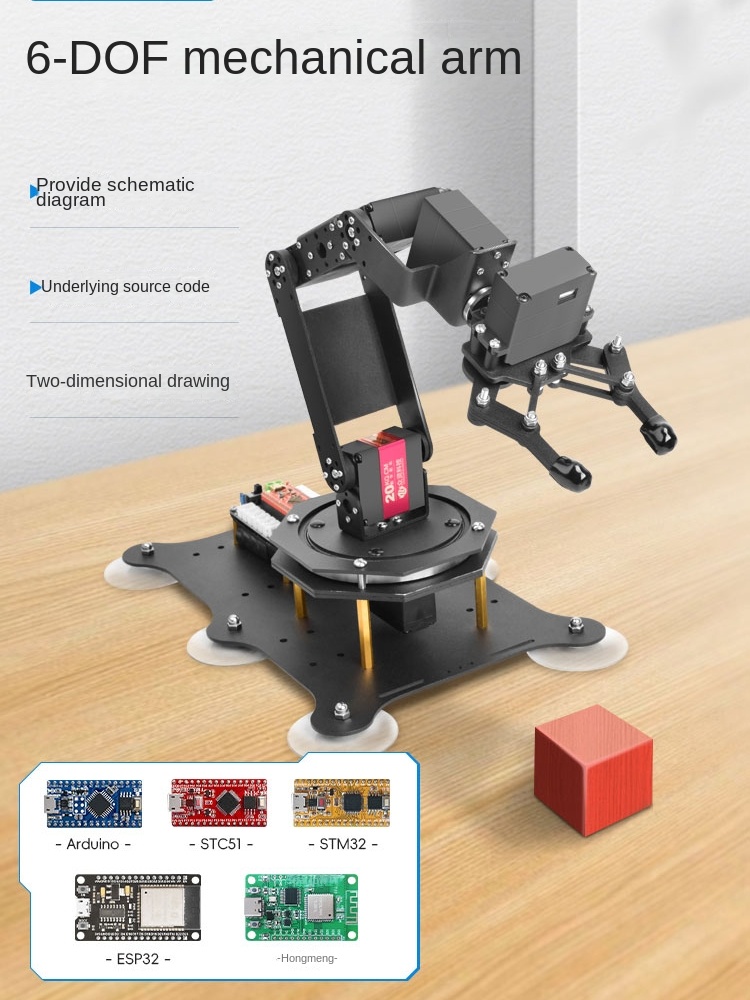 6 DOF Robotic Arm with Metal C - огляд і ціна Programmable Robotic Arm Kit Arduino