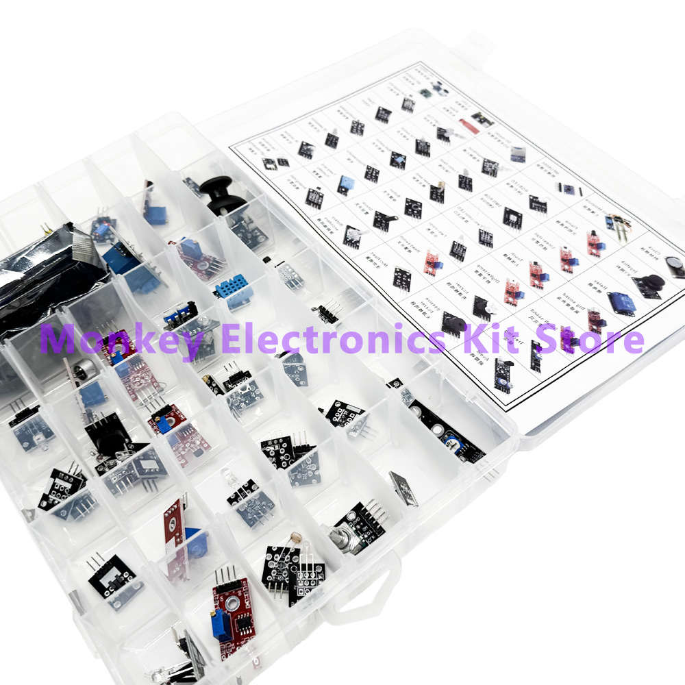 45 Kinds in 1 Sensors Modules  - огляд і ціна Arduino Sensor Kit 37 Modules Starter