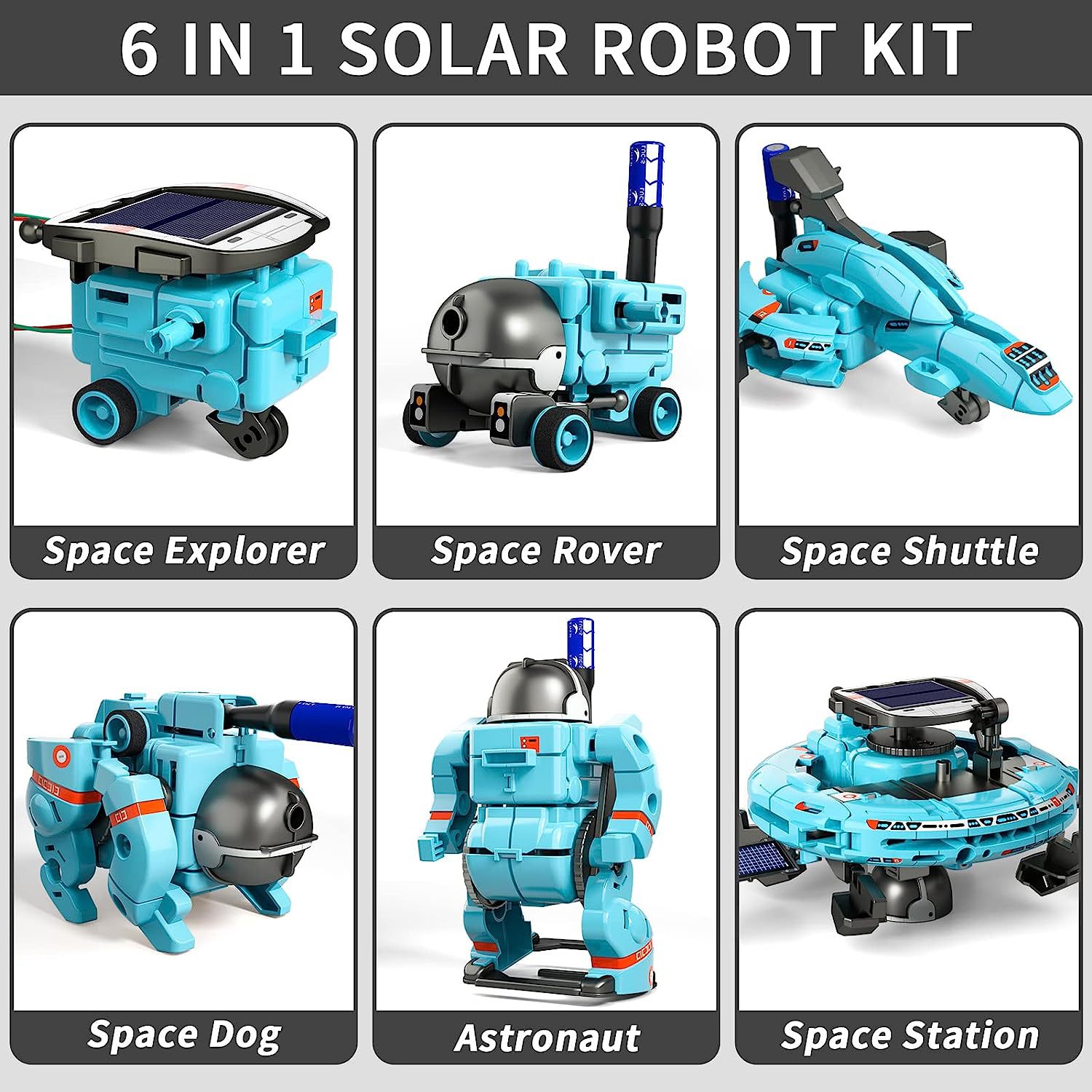 Assembling Robot Kit 6 in 1 Ed - огляд і ціна Solar Powered Robot Kit 14 In 1