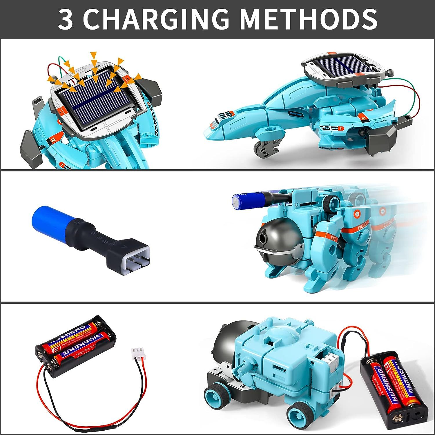 Assembling Robot Kit 6 in 1 Ed - огляд і ціна Solar Powered Robot Kit 14 In 1