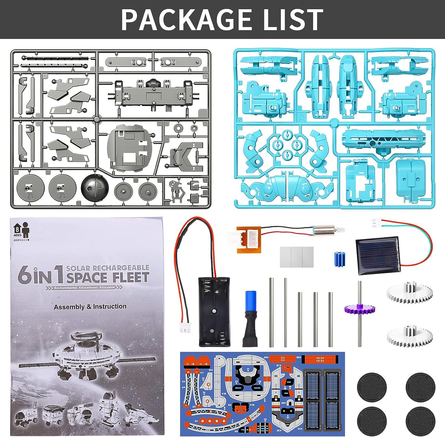 Assembling Robot Kit 6 in 1 Ed - огляд і ціна Solar Powered Robot Kit 14 In 1