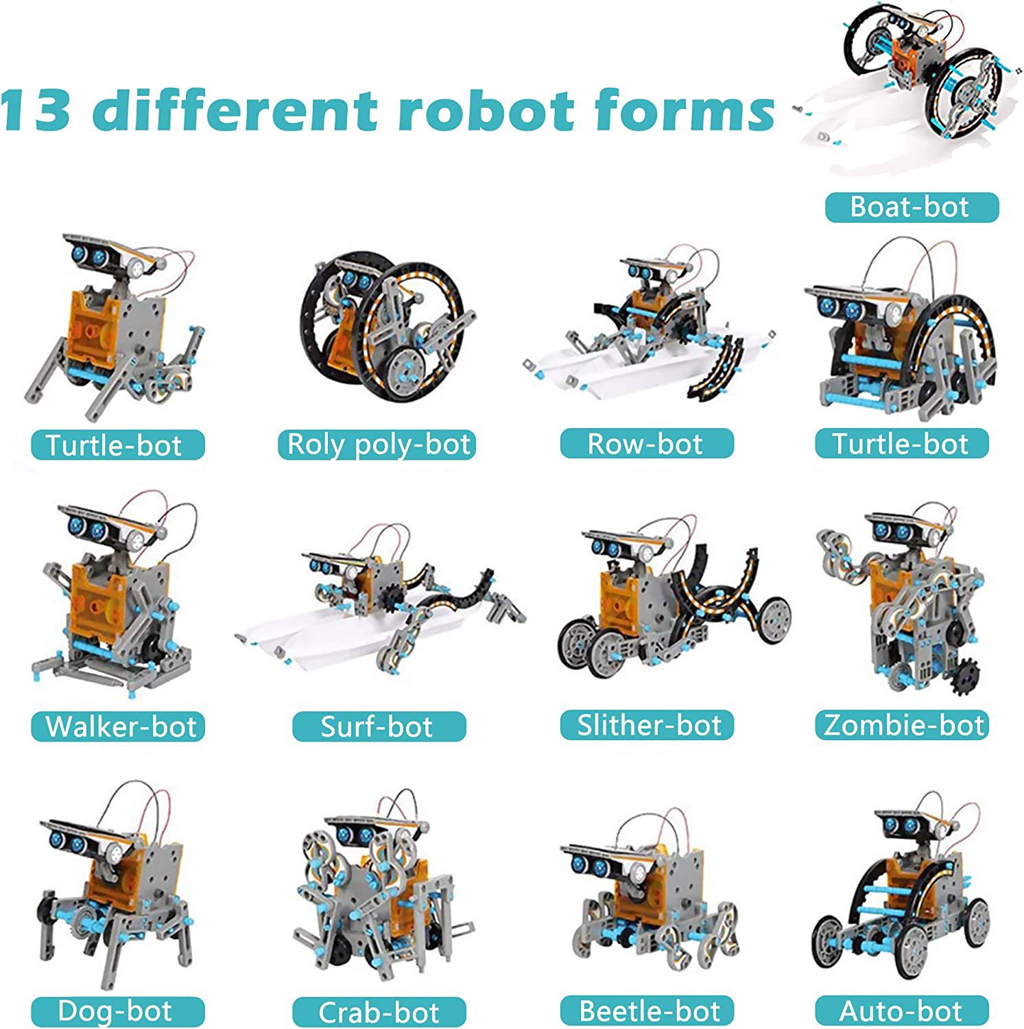 13 in 1 Science Experiment Sol - огляд і ціна Solar Powered Robot Kit 14 In 1