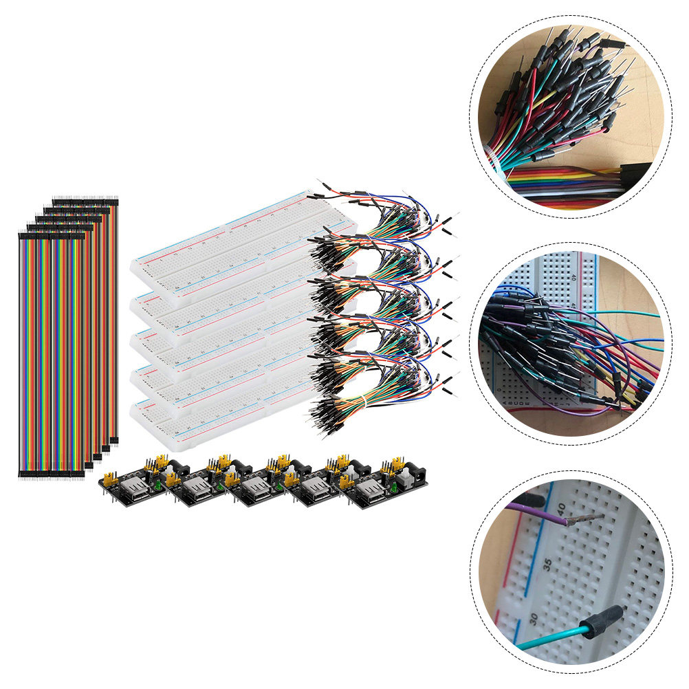 830 Point Breadboard Kit Inclu - огляд і ціна Breadboard Jumper Wires Power Supply Kit