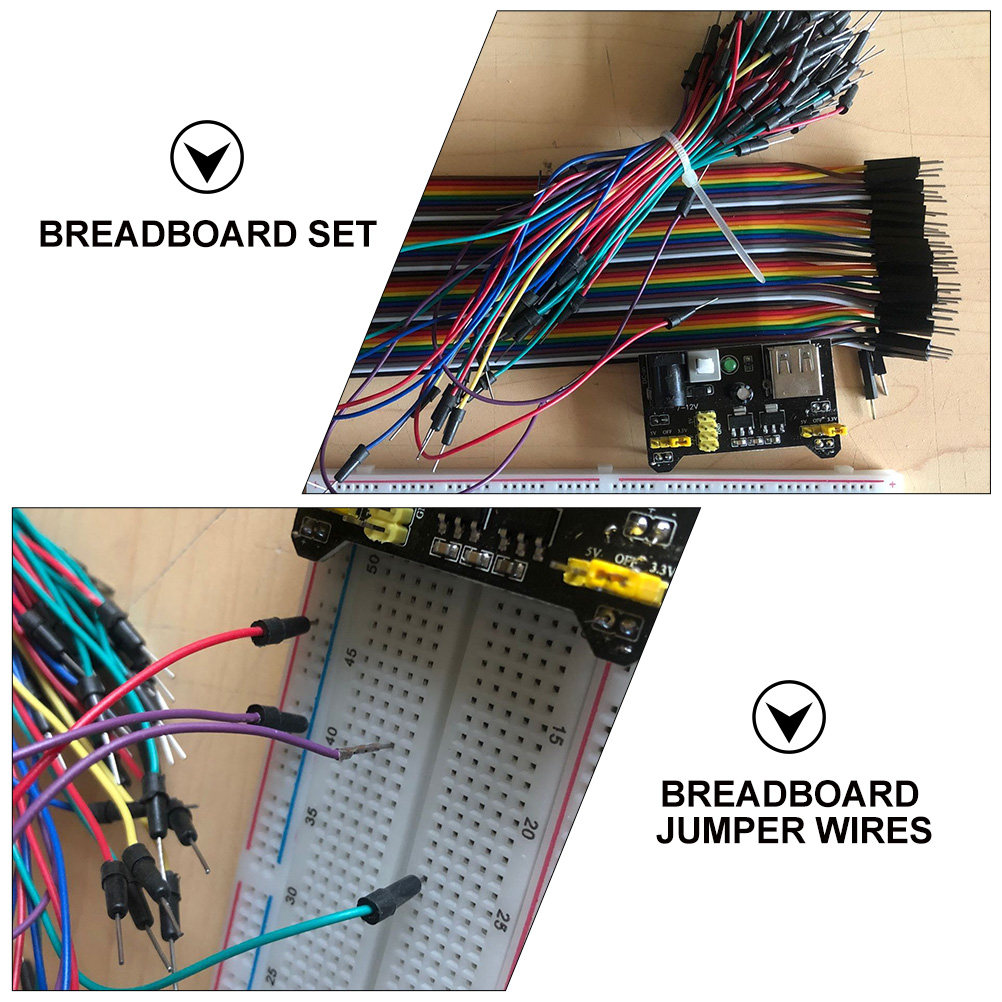 830 Point Breadboard Kit Inclu - огляд і ціна Breadboard Jumper Wires Power Supply Kit