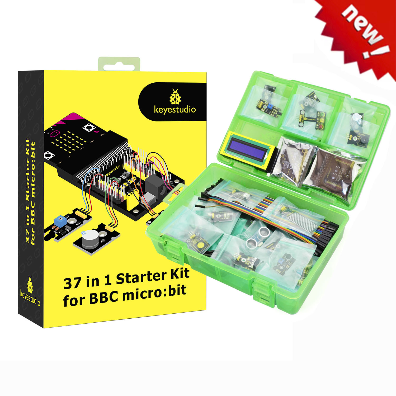 Keyestudio 37 in 1 Sensors Sta - огляд і ціна Micro Bit Stem Educational Starter Kit