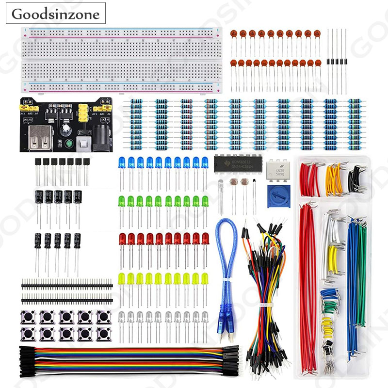 Electronics Starter Kit w/Powe - огляд і ціна Breadboard Jumper Wires Power Supply Kit