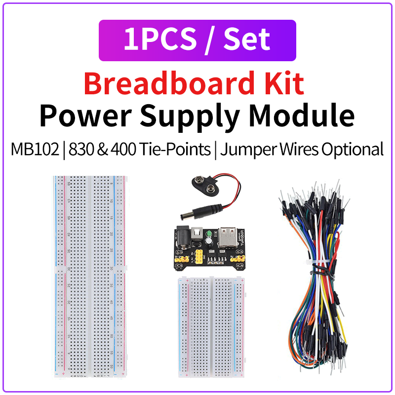 MB102 Breadboard Power Supply  - огляд і ціна Breadboard Jumper Wires Power Supply Kit