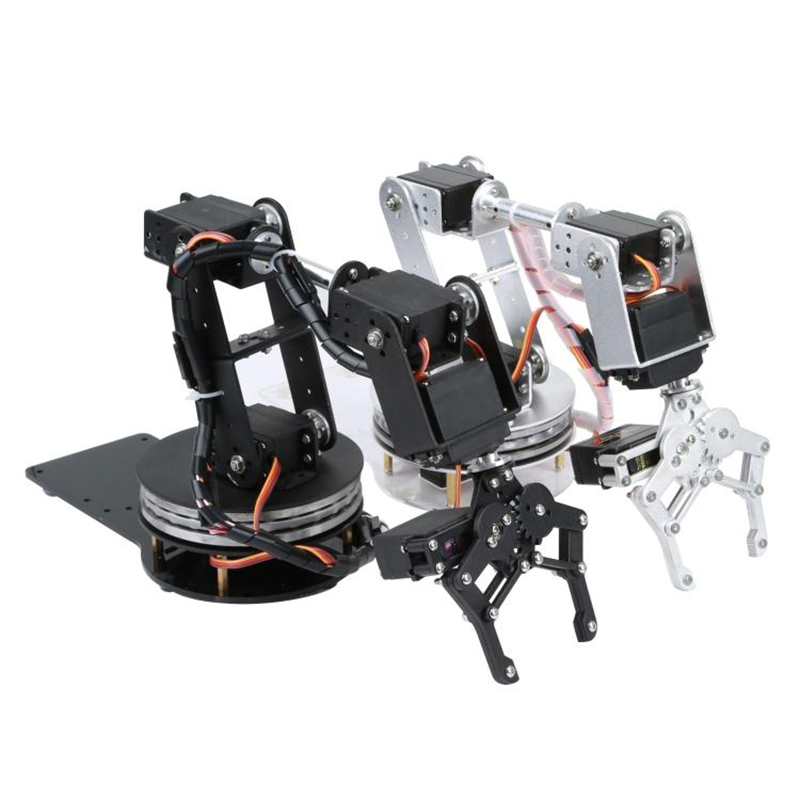 Silver 6 DOF Robotic Arm with  - огляд і ціна Programmable Robotic Arm Kit Arduino