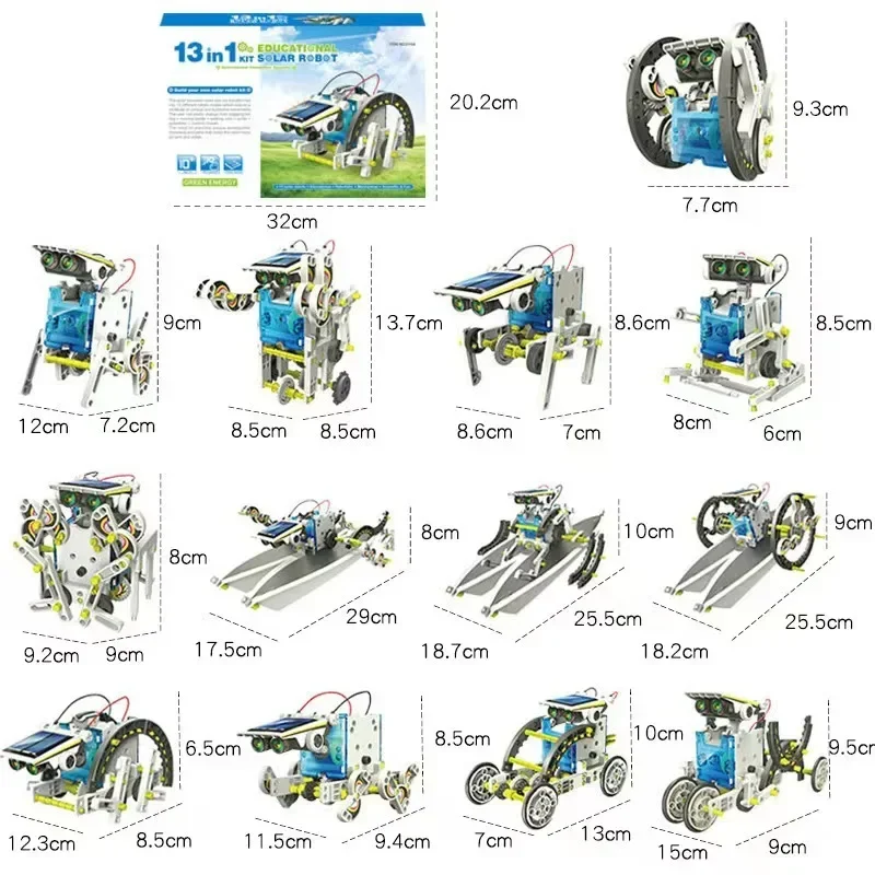 13 In 1 Solar Robot Kit STEM E - огляд і ціна Solar Powered Robot Kit 14 In 1