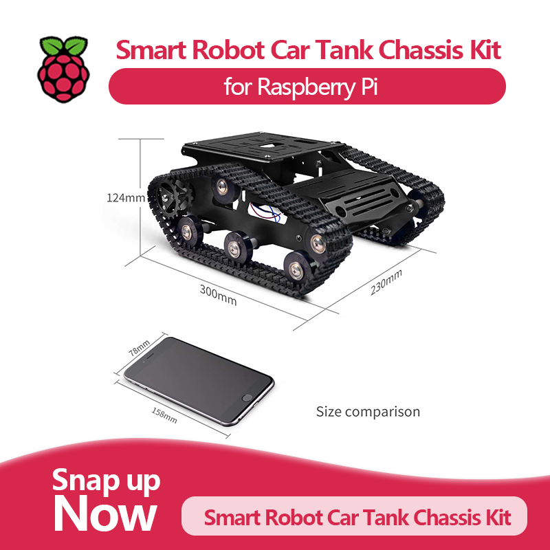 Smart Robot Car Tank Chassis K - огляд і ціна Raspberry Pi Robot Platform Tank Chassis