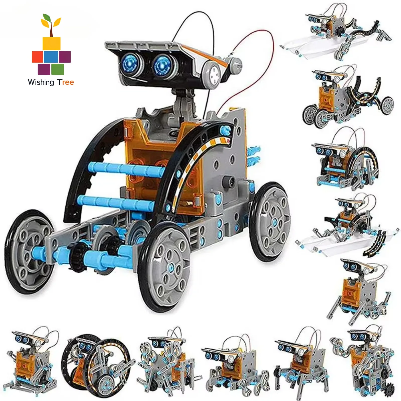 13 in 1 Solar Powered Robot Sc - огляд і ціна Solar Powered Robot Kit 14 In 1