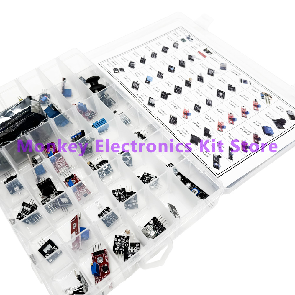 45 in 1 Sensors Modules and  1 - огляд і ціна Arduino Sensor Kit 37 Modules Starter