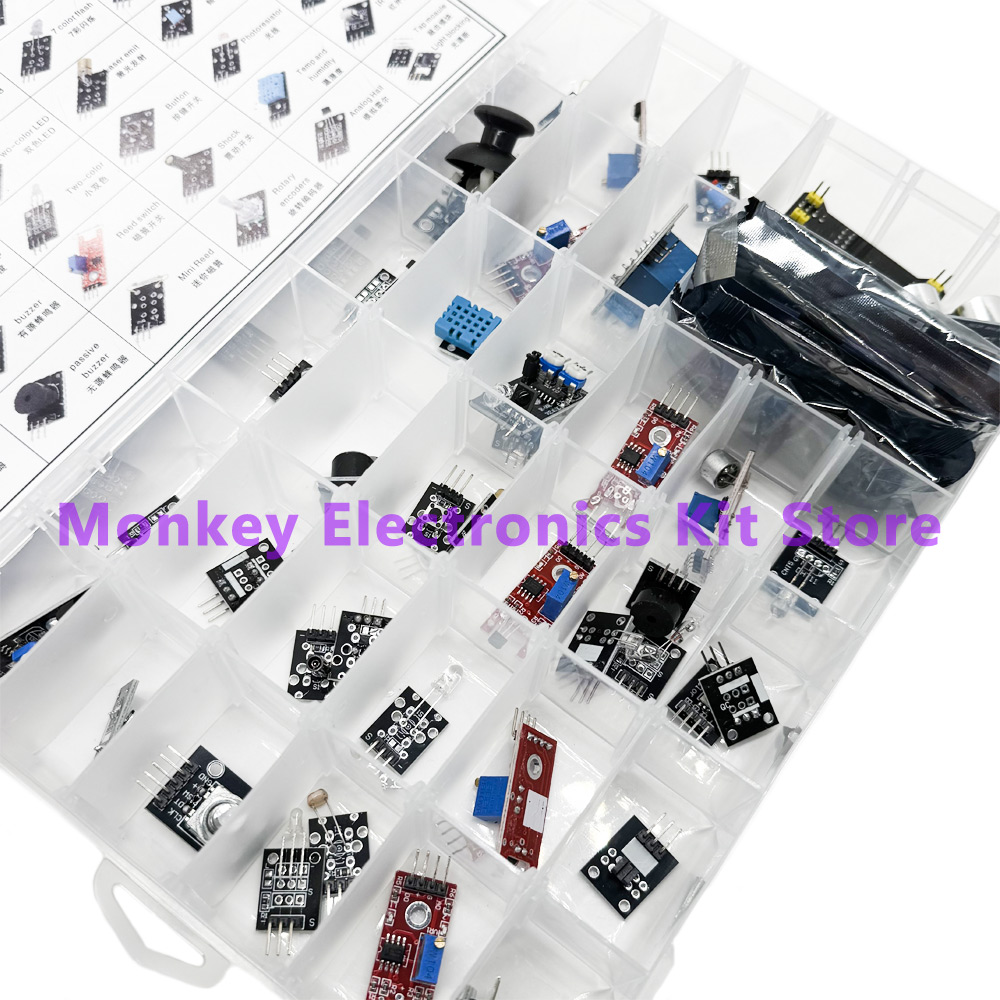 45 in 1 Sensors Modules and  1 - огляд і ціна Arduino Sensor Kit 37 Modules Starter