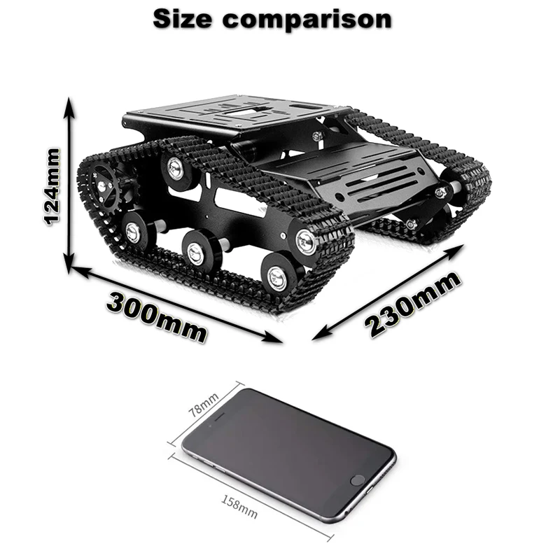 Smart Robot Car Tank Chassis A - огляд і ціна Raspberry Pi Robot Platform Tank Chassis