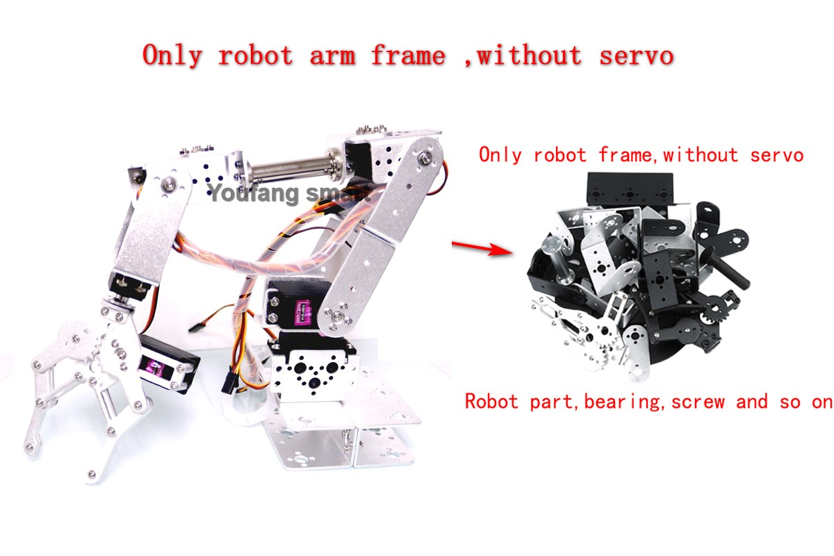 Sliver 6 DOF Robot Metal Alloy - огляд і ціна Programmable Robotic Arm Kit Arduino