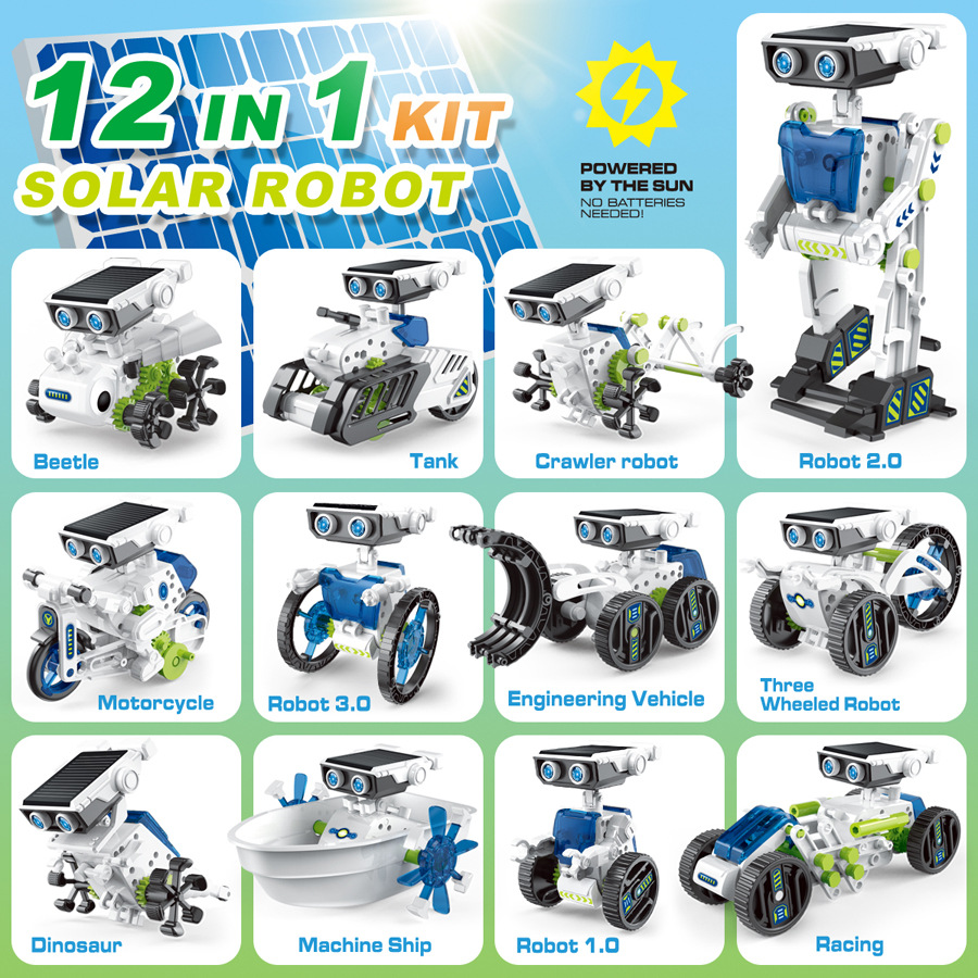 21/14/7 in 1 Science Experimen - огляд і ціна Solar Powered Robot Kit 14 In 1