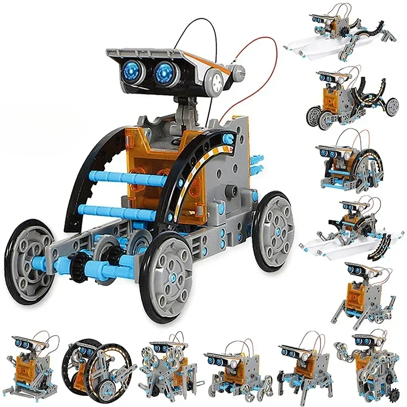 Solar Robot Kits High-Tech Sci - огляд і ціна Solar Powered Robot Kit 14 In 1