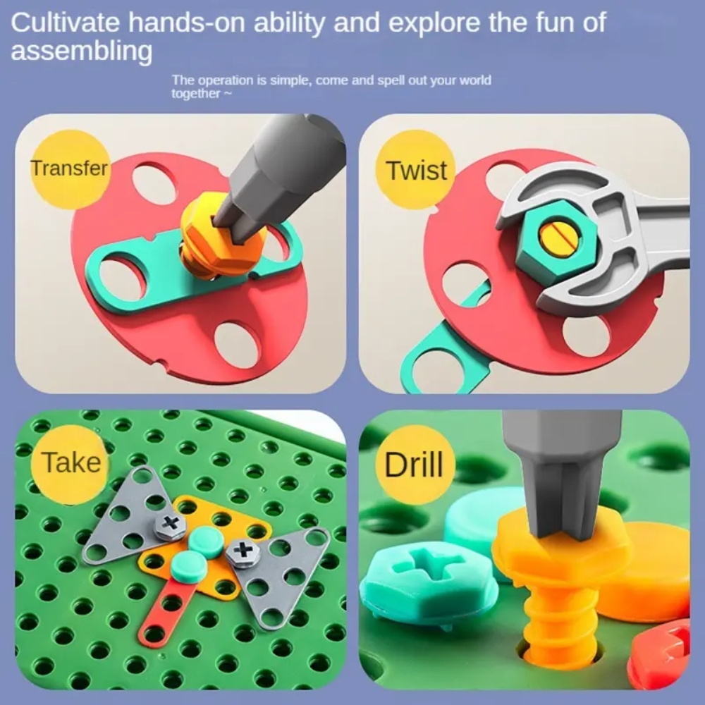 450Pcs Kids STEM Drill Set Cre - огляд і ціна Electronic Building Blocks Stem Kit