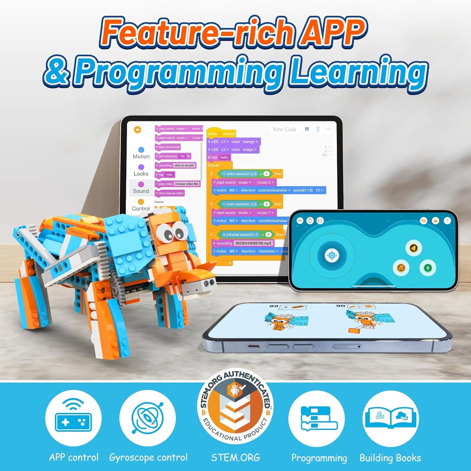 Apitor Robot S 10-in-1 Coding  - огляд і ціна Stem Robot Building Kit Coding