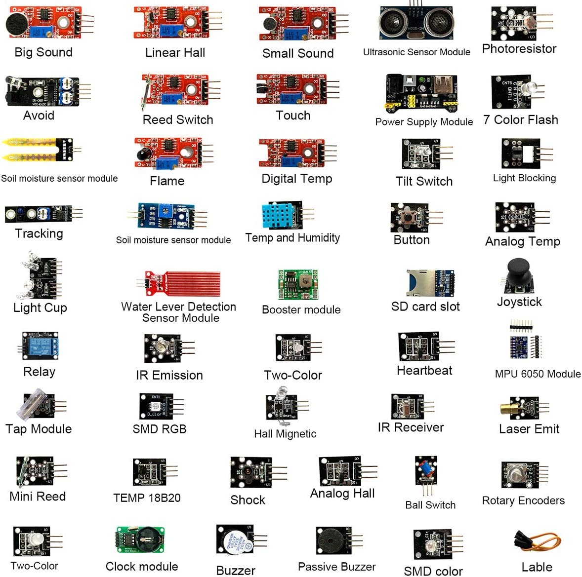 45 in 1 Sensors Modules 16 Kin - огляд і ціна Arduino Sensor Kit 37 Modules Starter