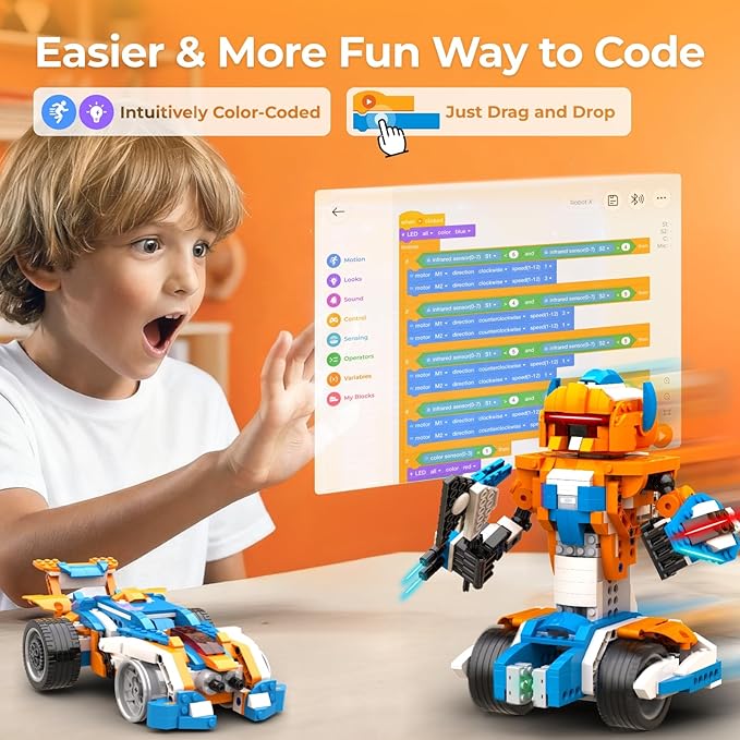 Apitor 12-in-1 STEM Robot Buil - огляд і ціна Stem Robot Building Kit Coding