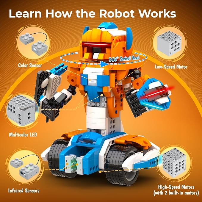 Apitor 12-in-1 STEM Robot Buil - огляд і ціна Stem Robot Building Kit Coding