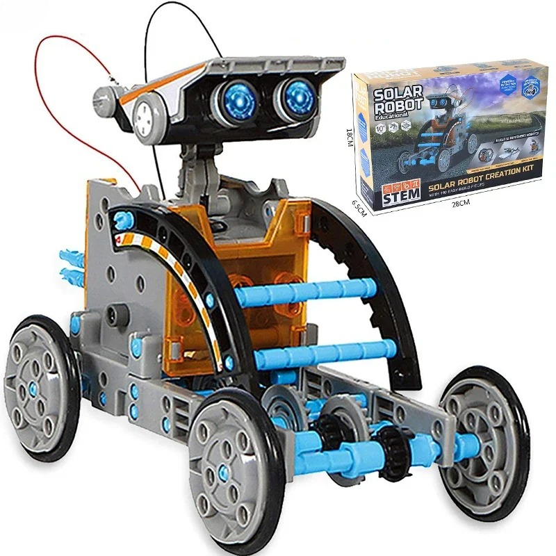 STEM Solar Robot Kits High-Tec - огляд і ціна Solar Powered Robot Kit 14 In 1