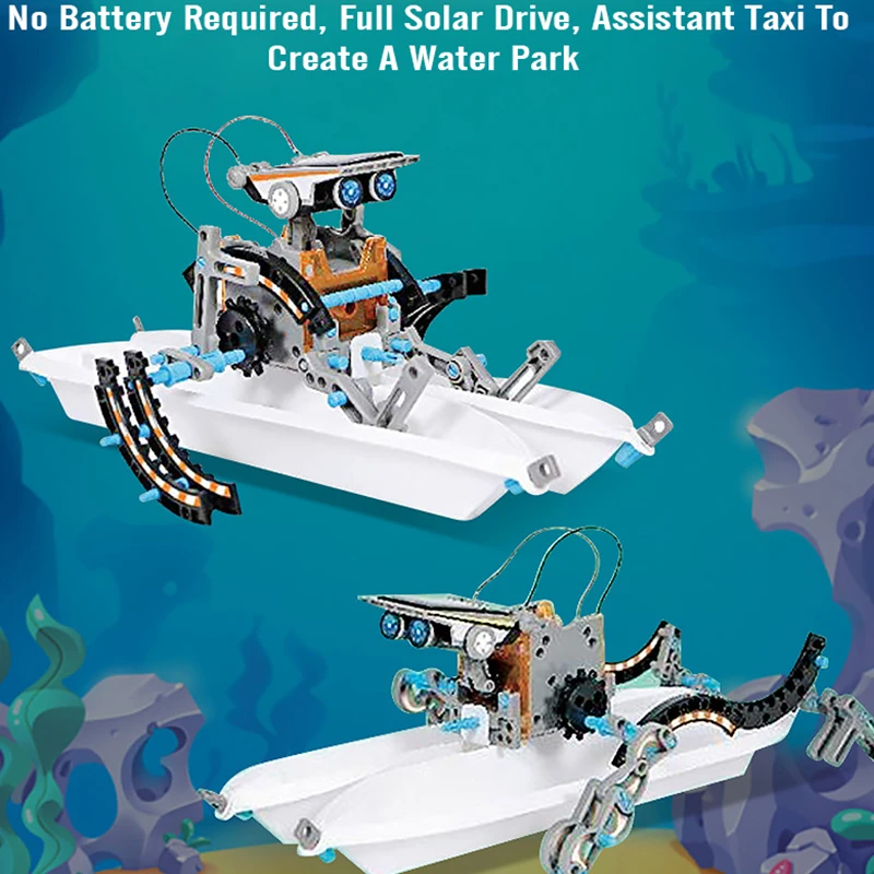STEM Solar Robot Kits High-Tec - огляд і ціна Solar Powered Robot Kit 14 In 1